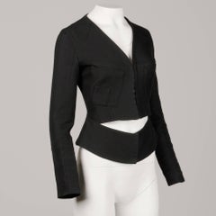 Y2K Alessandro Dell'acqua Black Avant Garde Blazer Jacket