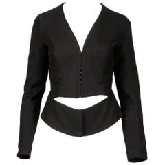 Y2K Alessandro Dell'acqua Black Avant Garde Blazer Jacket