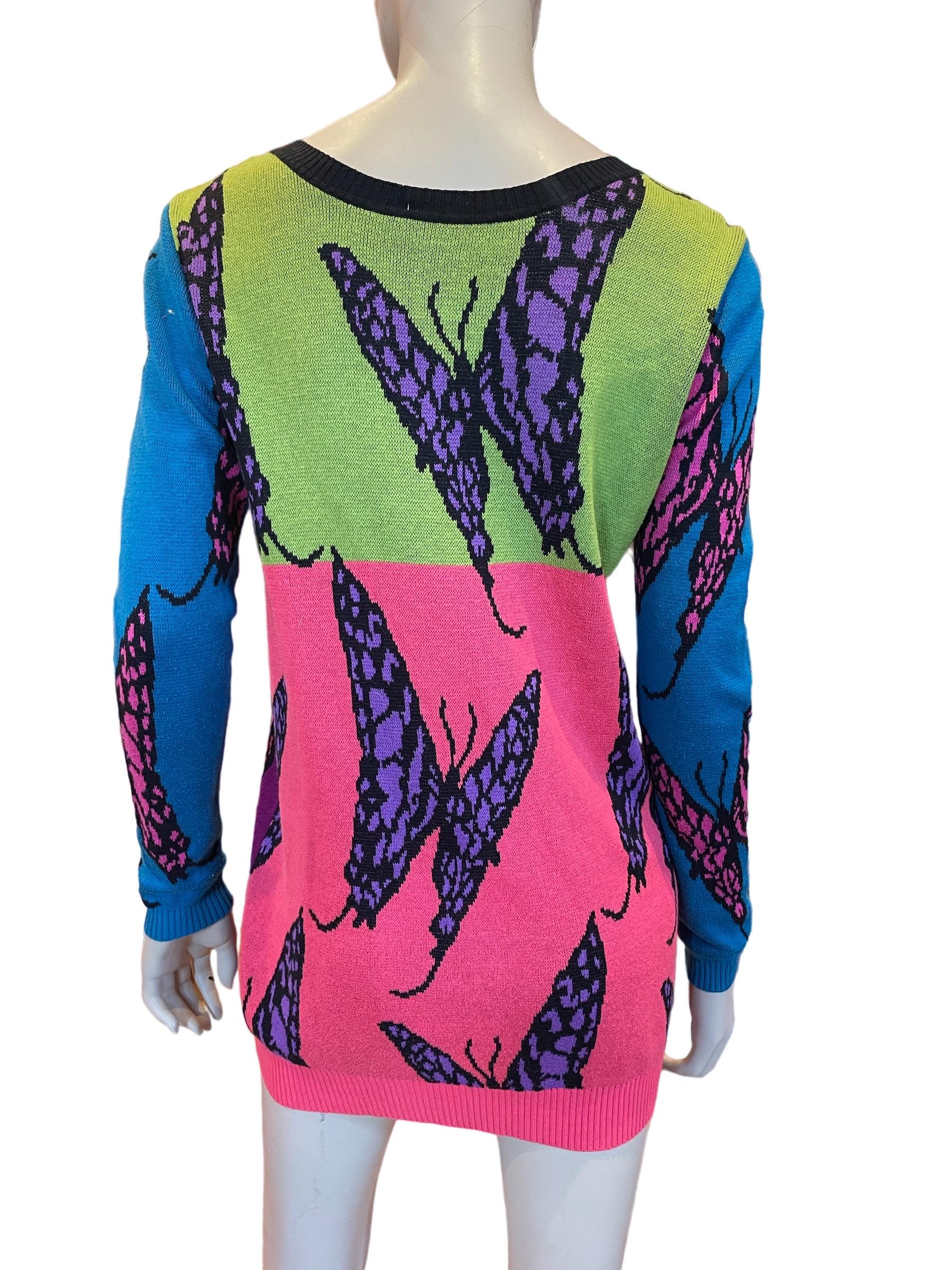 Violet Y2K Betsey Johnson - Robe-pull en forme de papillon  en vente