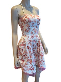 Y2K Betsey Johnson Skull Cherubs Toile Dress