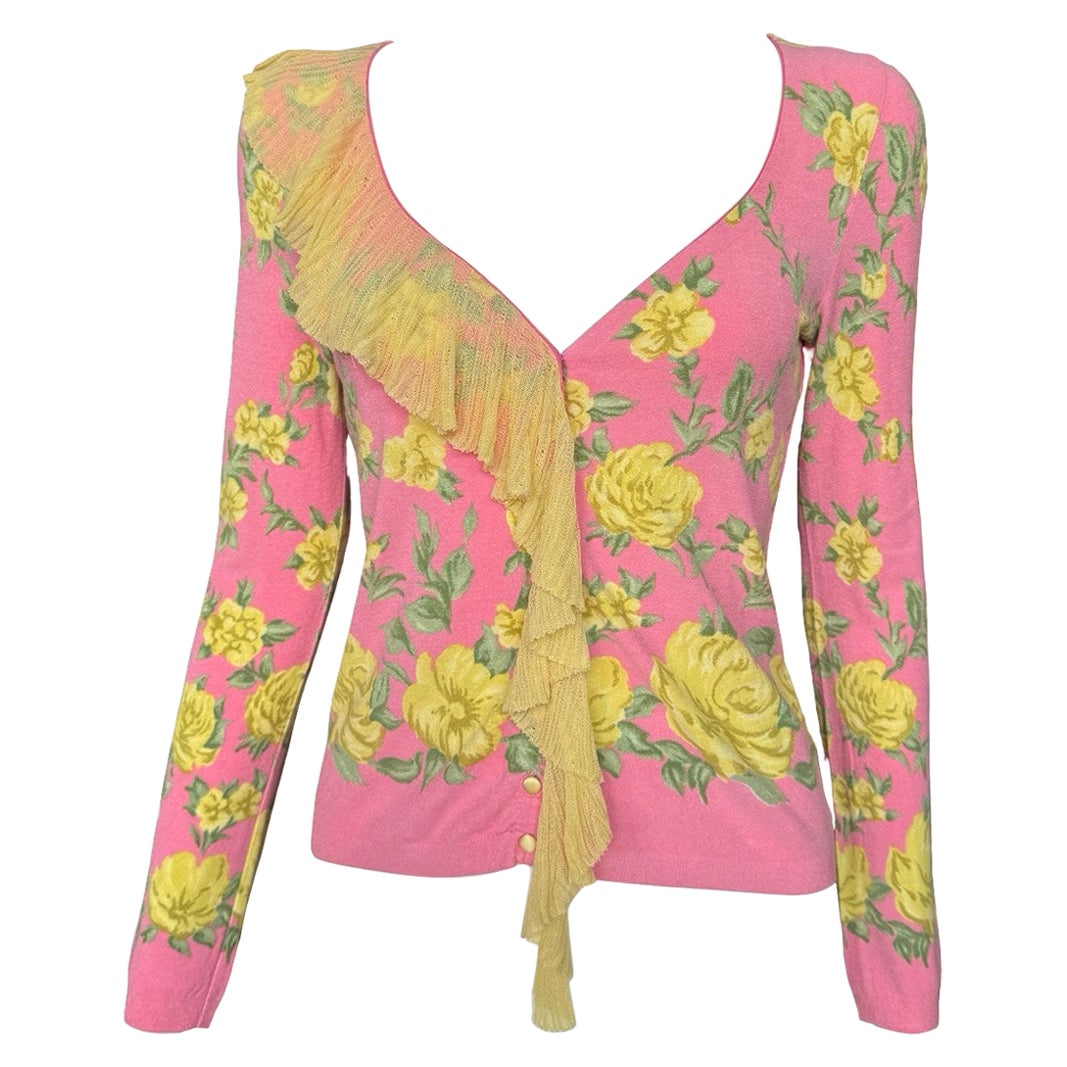 Y2K Blumarine Pink Cardigan