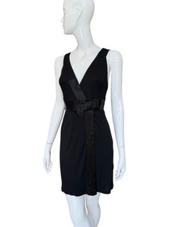 Y2K Celine Black LBD with Beaded Bow