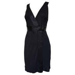 Y2K Celine Black LBD with Beaded Bow