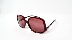 Y2K Chanel Red Oversized Round Tinted Sunglasses