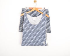 Y2K Christian Dior By John Galliano Blue Trotter Vest Tank Top