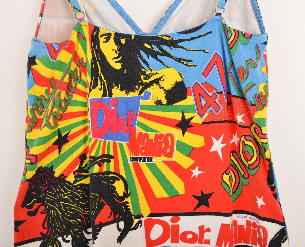 Y2K Christian Dior By John Galliano Ss/2003 'Rasta Mania' Strappy Mini Dress 3