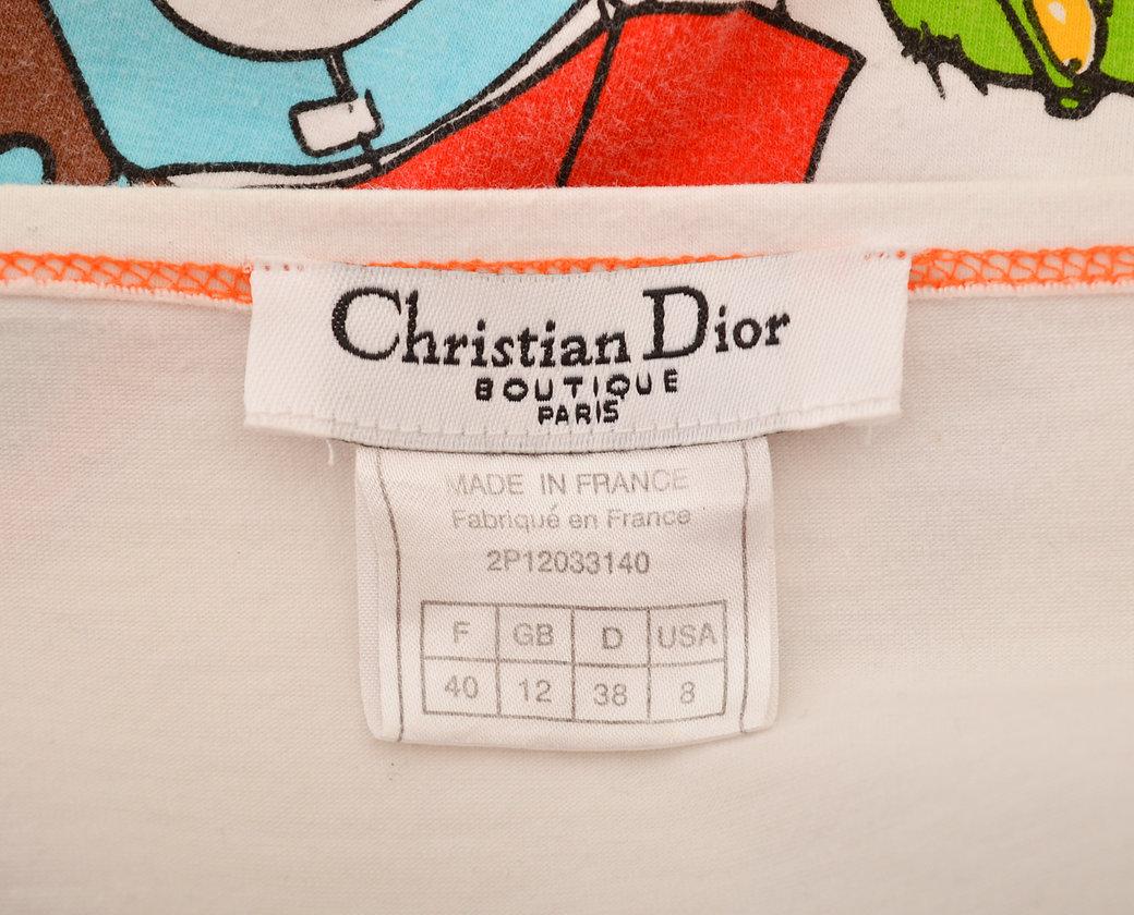 Y2K Christian Dior Ss/2002 Cartoon Print Vest Tank Top 1