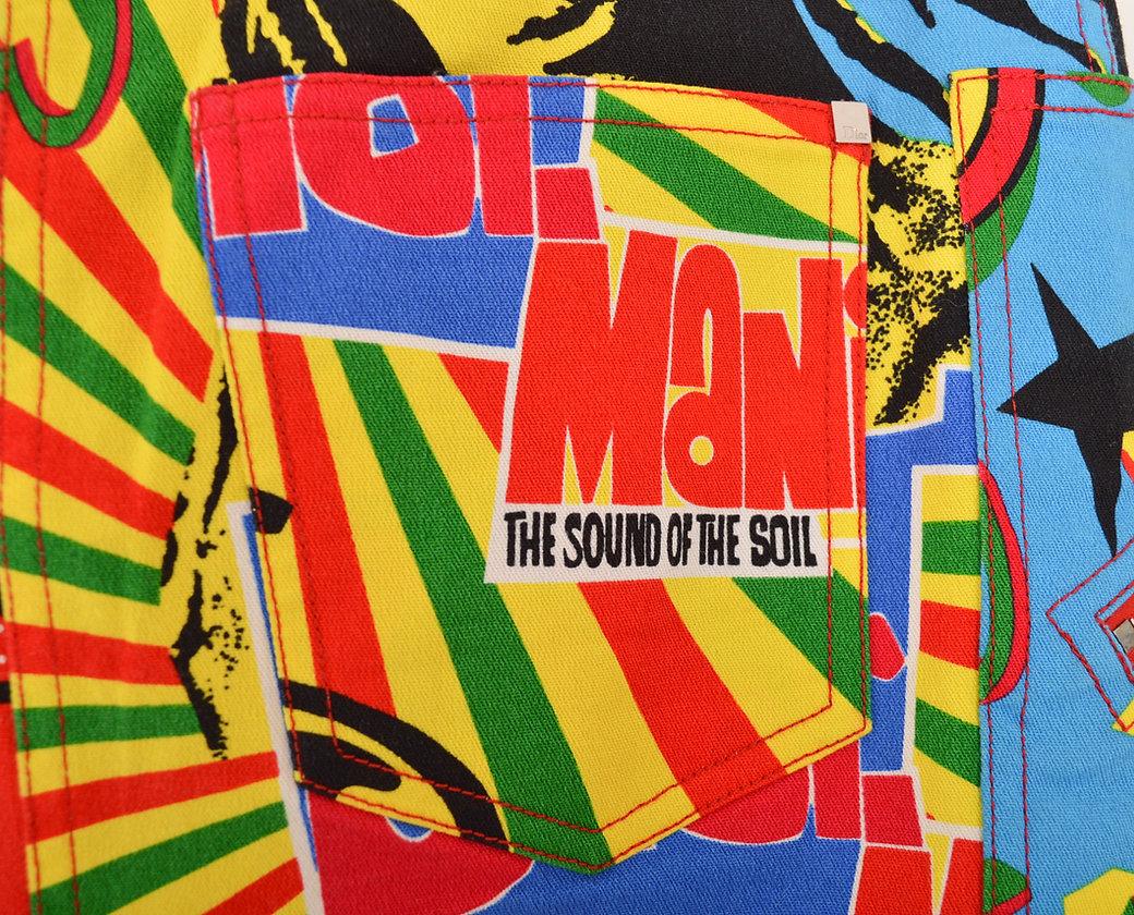 Women's Y2K Christian Dior Ss/2003 'Rasta Mania' Pattern Mini Skirt