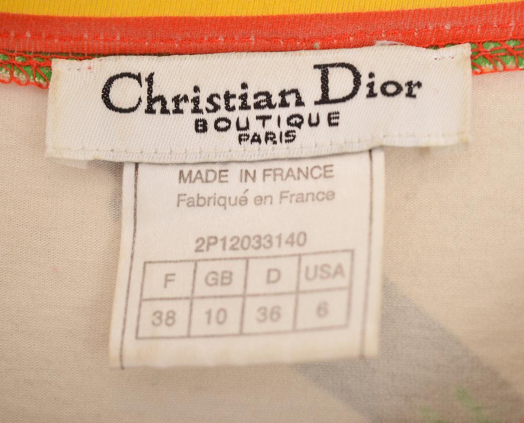 Y2K Christian Dior Ss/2003 'Rasta Mania' Zip Top T Shirt 1
