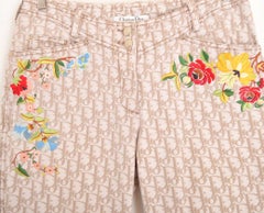 Y2K Christian Dior Ss/2005 Trotter Print Monogram Low Waisted Jeans