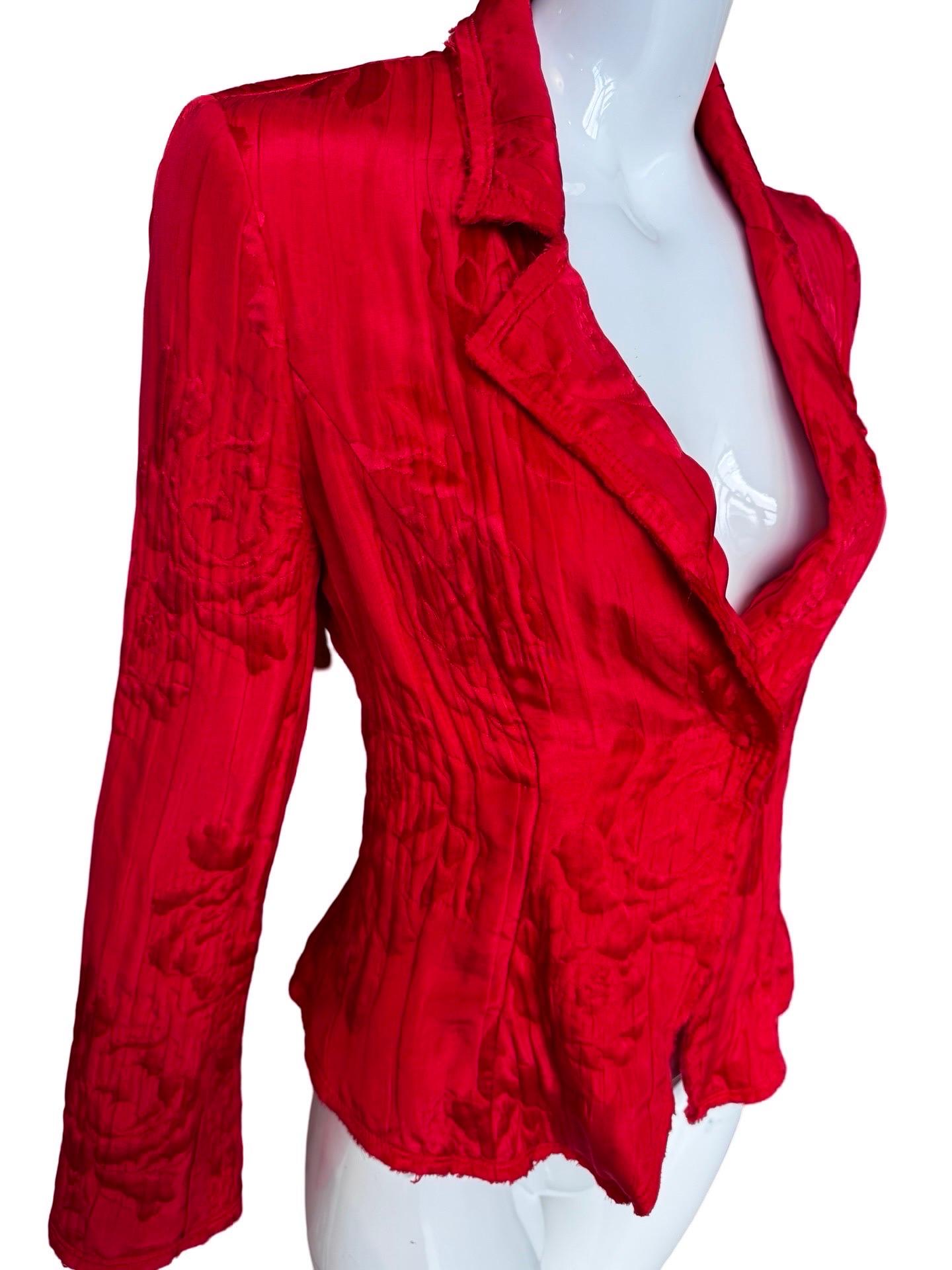 Women's Y2K Christian Lacroix Jacquard Silk Jacket For Sale