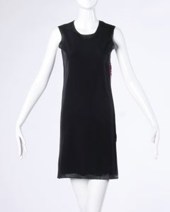 Y2K Comme des Garcons Vintage Black Avant Garde Patchwork Shift Dress