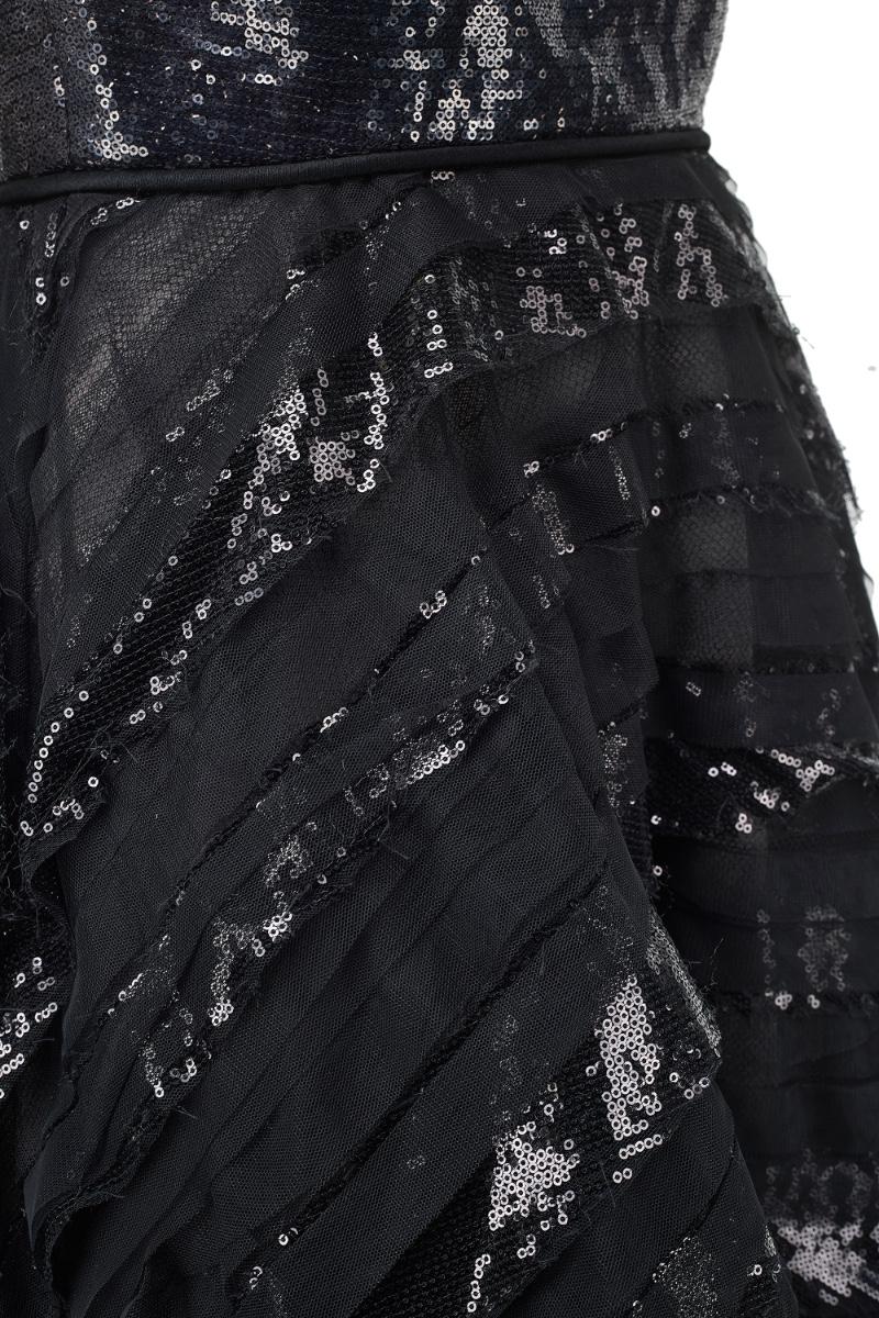 DAVID FIELDEN Monochromes Kleid aus Pailletten und Tüll im Zustand „Hervorragend“ im Angebot in London, GB