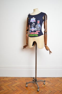 Y2k Dolce & Gabbana Rose bowl Varsity print 2000's Top - Vintage NFL Baby Tee