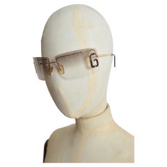 Y2k Dolce & Gabbana White Gold D&G detailed Y2K Shades - Sunglasses