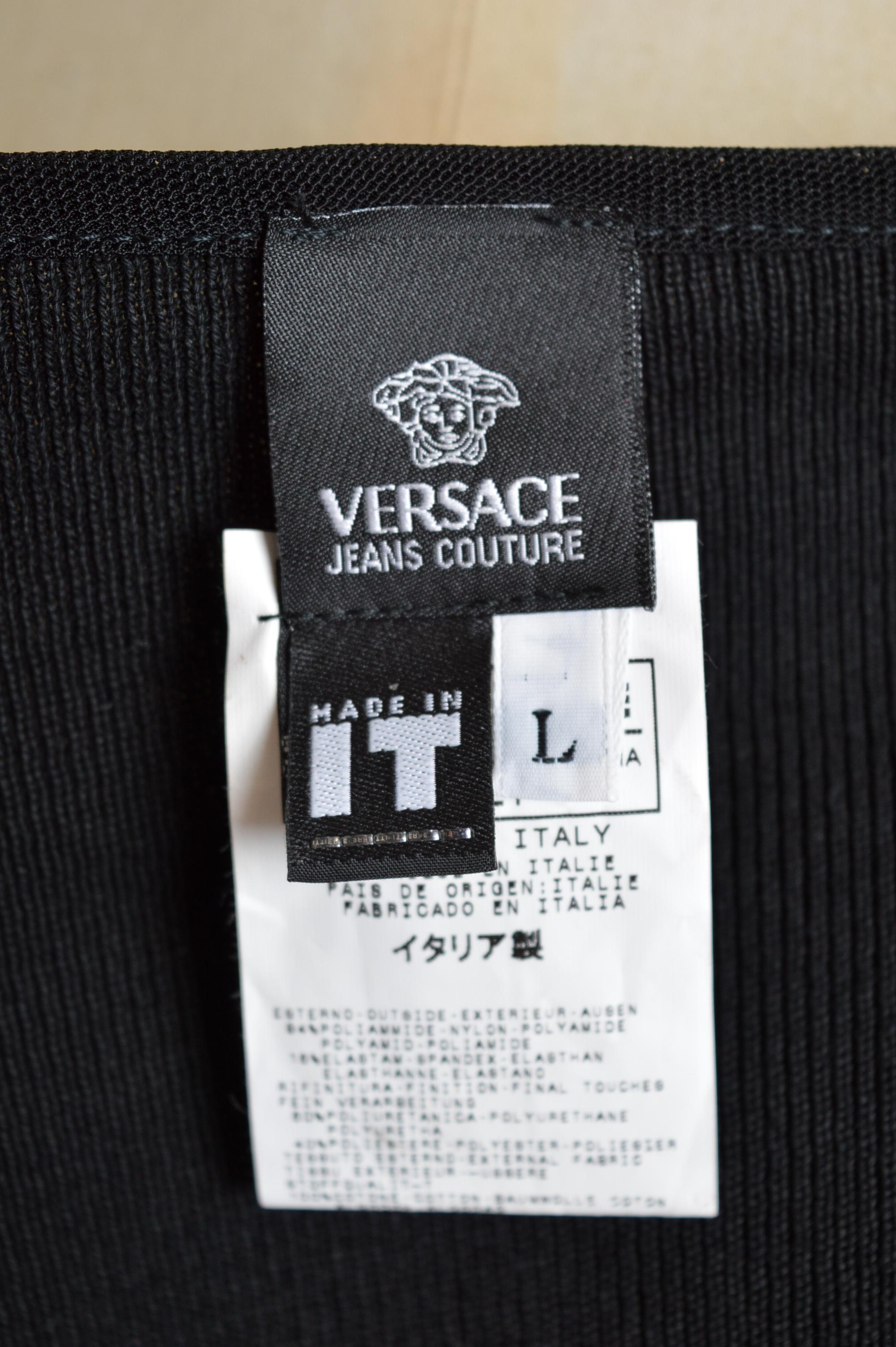 Y2k Donatella Versace era Black lace up sexy Camisole - Corset Tank Top For Sale 5