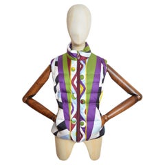 Y2K Emilio Pucci 2000s Pattern Gilet - Body Warmer Jacket - Padded Vest
