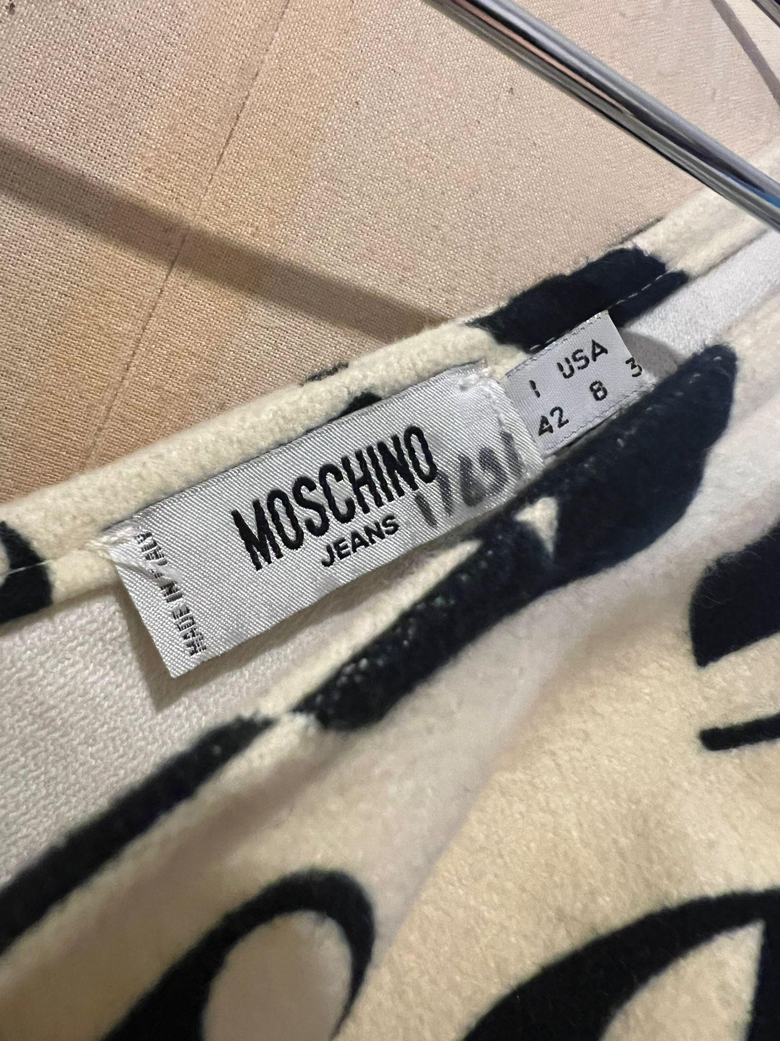 Y2K Gothic font MOSCHINO All over 2000s Rock N Roll Word print mini Shift Dress For Sale 3