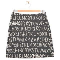 Icone 2000's Vintage Moschino 'Alphabet' Spell Out Pattern Mini Skirt