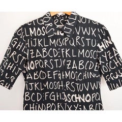 Y2k Iconic 2000's Vintage Moschino 'Alphabet' Spell out fitted Pattern Shirt