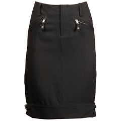Y2K Jean Paul Gaultier Vintage Black Buckle Skirt