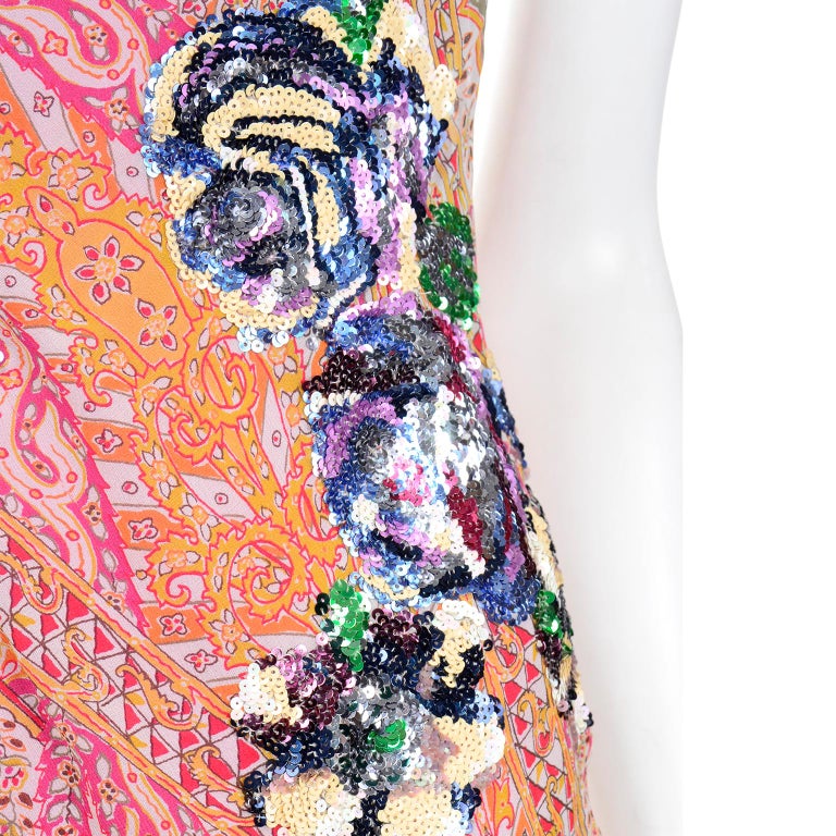 bias cut silk sequin dress 2002 Valentino Ivory Silk Beaded Sequin Cut Out Ties Bias-Cut Gown