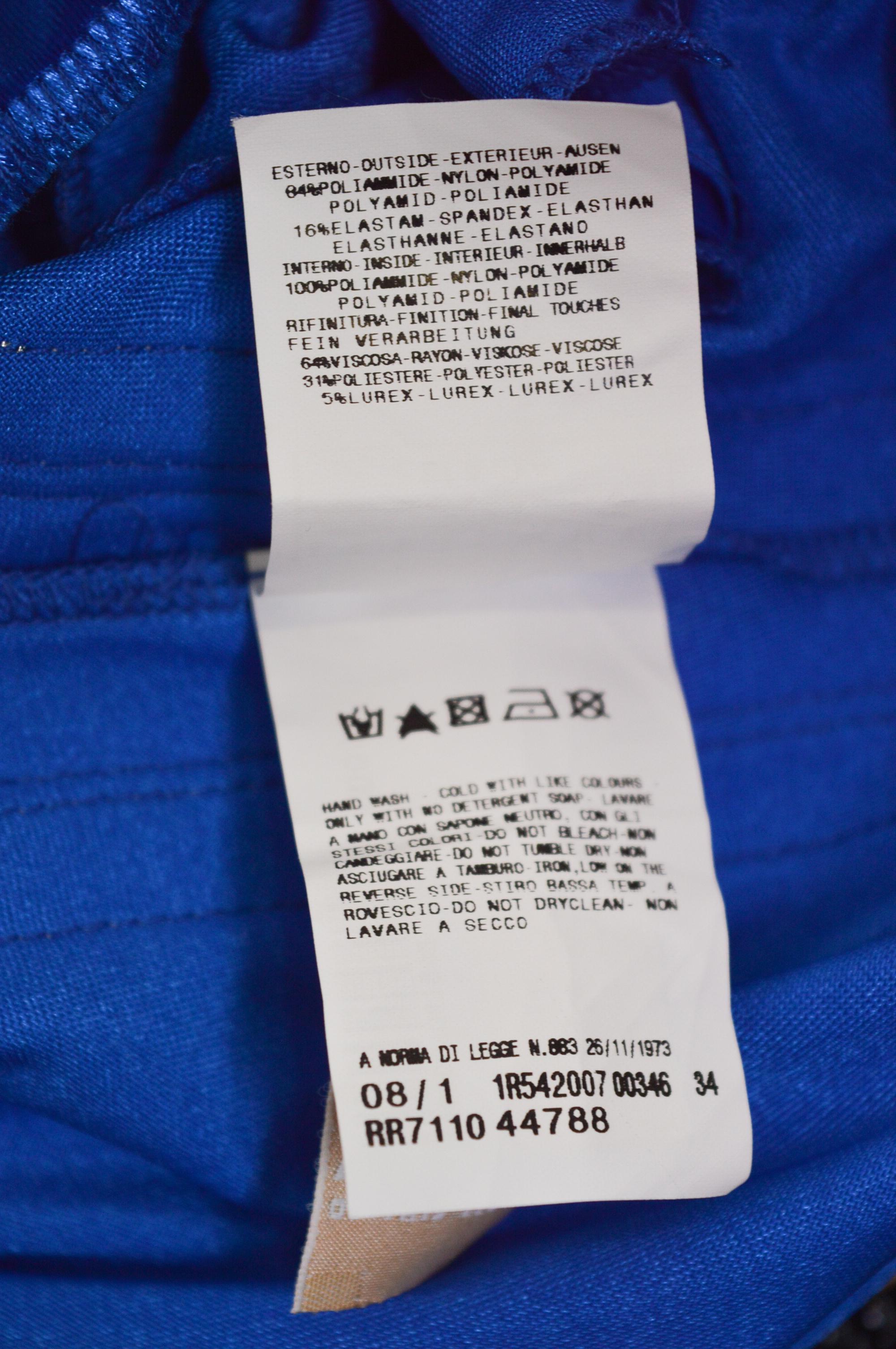 Pantaloni da jogging e da boxe Y2k John Galliano in raso a vita bassa a 3/4 blu in vendita 11