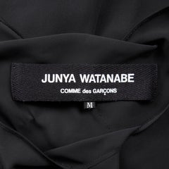 Vestido asimétrico drapeado negro de Junya Watanabe para Comme des Garçons Avant Garde, colección Y2K