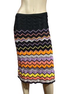 Y2K MISSONI Multi-color Flame Knit Skirt