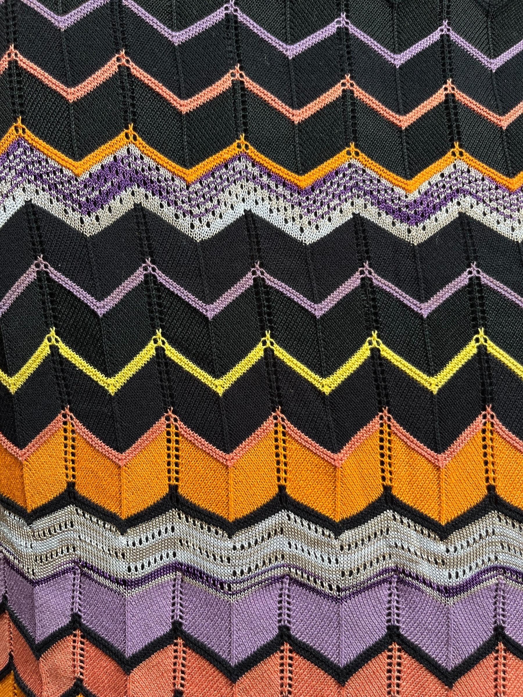 Women's Y2K MISSONI Multi-color Flame Knit Skirt