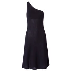 Moschino Couture anni 2000! Abito vintage monospalla in maglia nera Cruise Me Baby