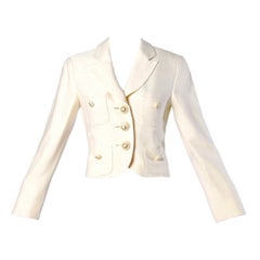 Moschino Couture anni 2000! Giacca blazer o giacca da completo vintage color crema