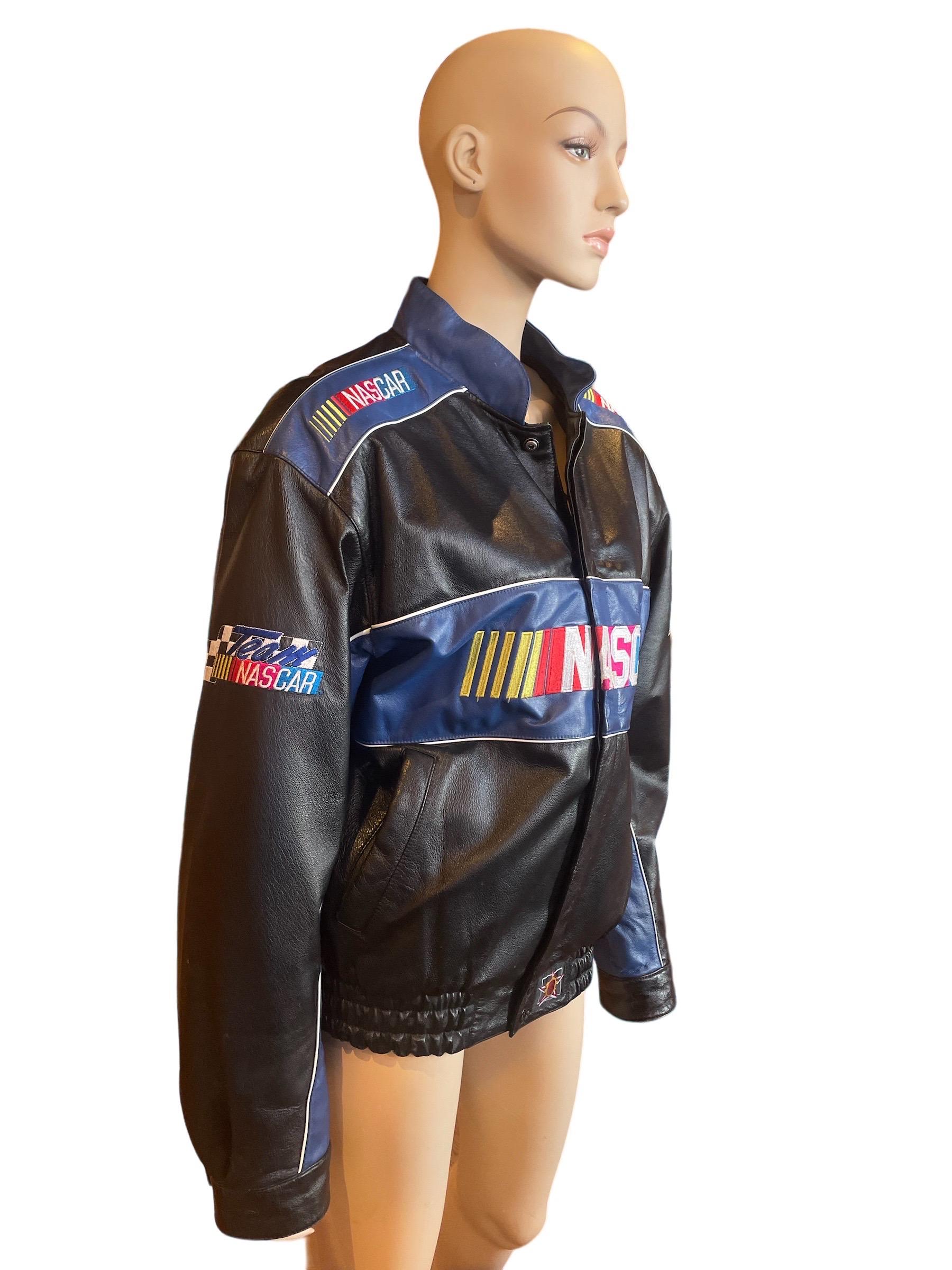 Women's or Men's Y2K NASCAR Leather Jacket 