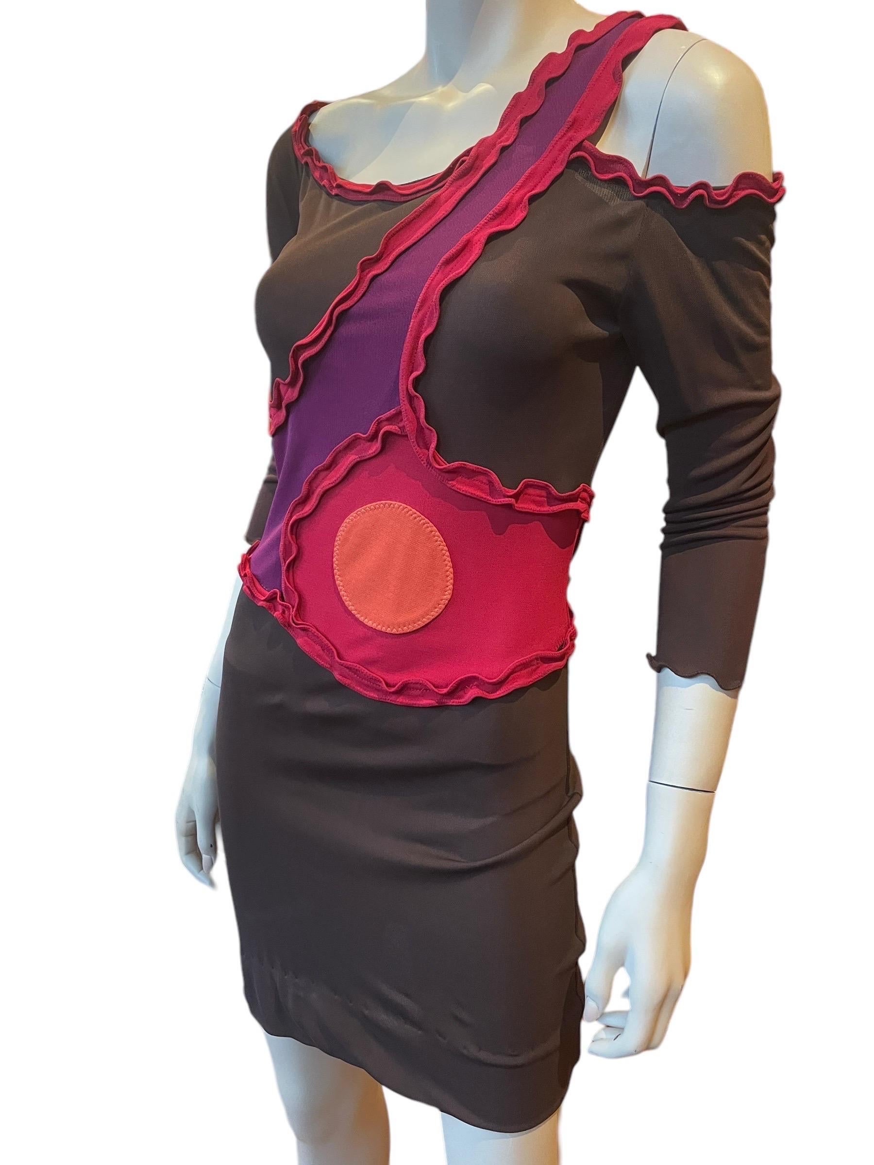 Women's or Men's Y2K Stephen Burrows Asymmetrical MOD Design Dress  For Sale