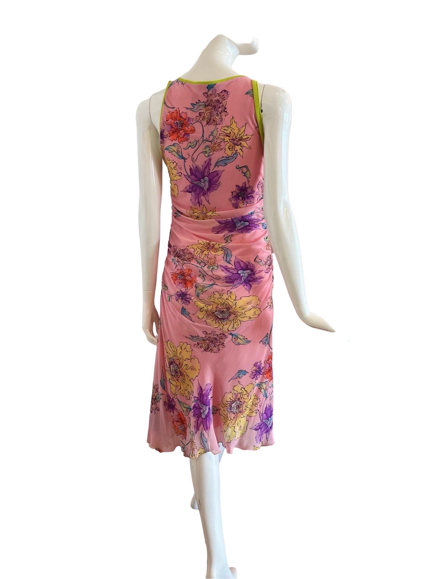 Women's Y2K Ungaro Fever Pink Mesh Dress For Sale