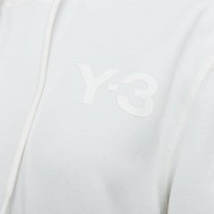 Y3 Classic Core white printed logo sleeved hoodie jogger track pants set S