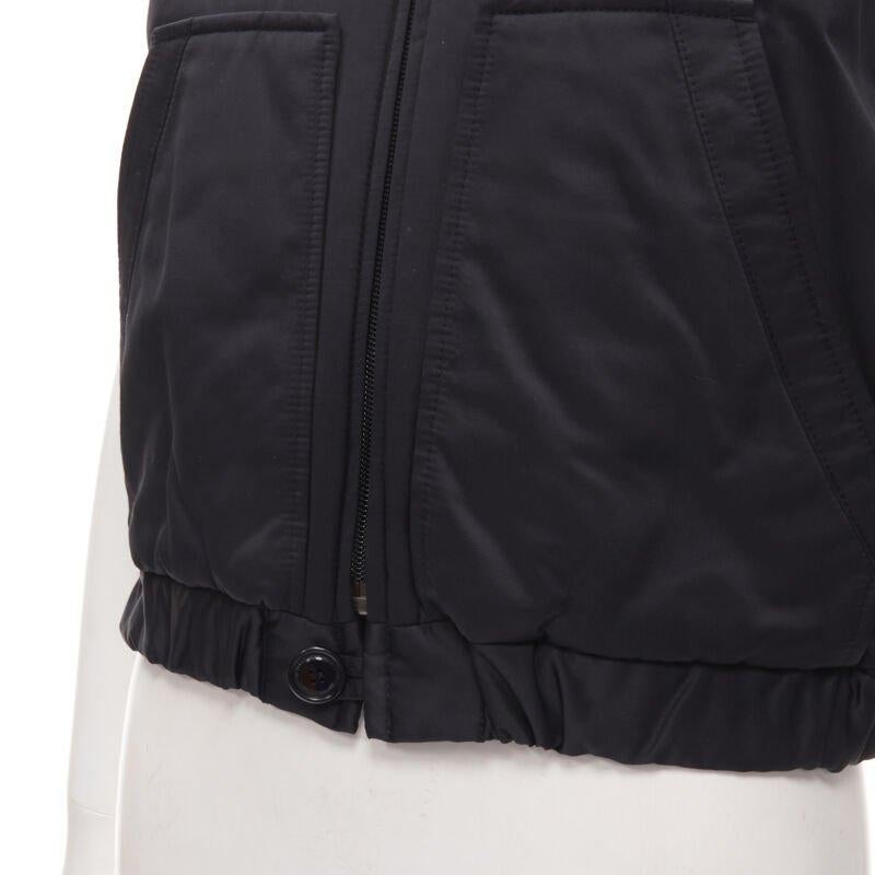 Y3 YOHJI YAMAMOTO ADIDAS Veste de gilet réversible en nylon noir et fourrure véritable marron S 3