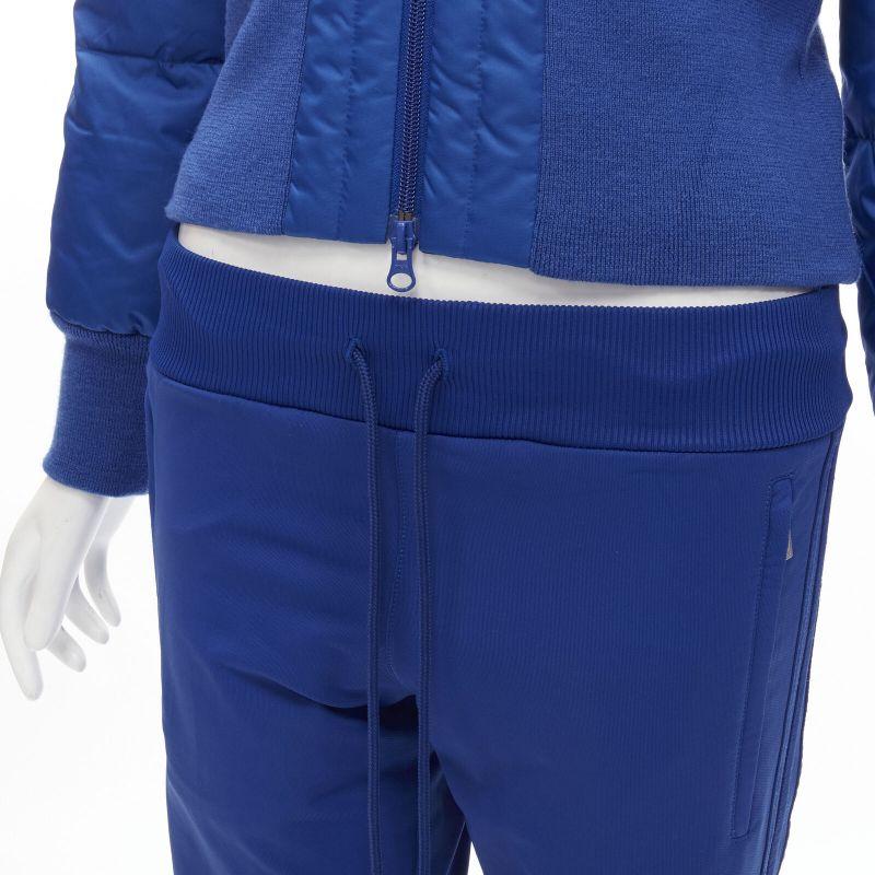 Y3 YOHJI YAMAMOTO ADIDAS blue nylon padded puffer jacket pants track suit sets For Sale 5