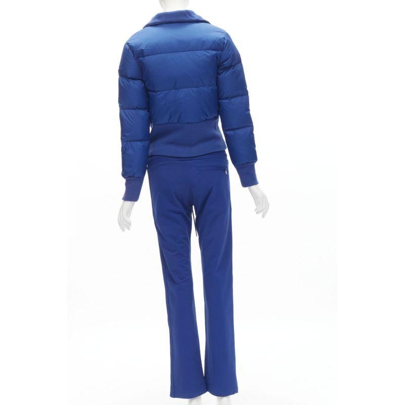 Y3 YOHJI YAMAMOTO ADIDAS blue nylon padded puffer jacket pants track suit sets For Sale 1