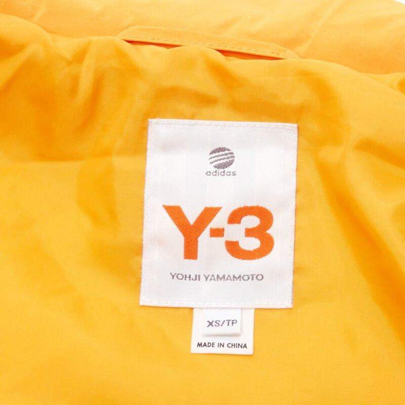 Y3 YOHJI YAMAMOTO ADIDAS orange padded puffer top XS For Sale 5