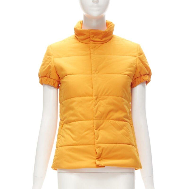 Orange Y3 YOHJI YAMAMOTO ADIDAS orange padded puffer top XS For Sale