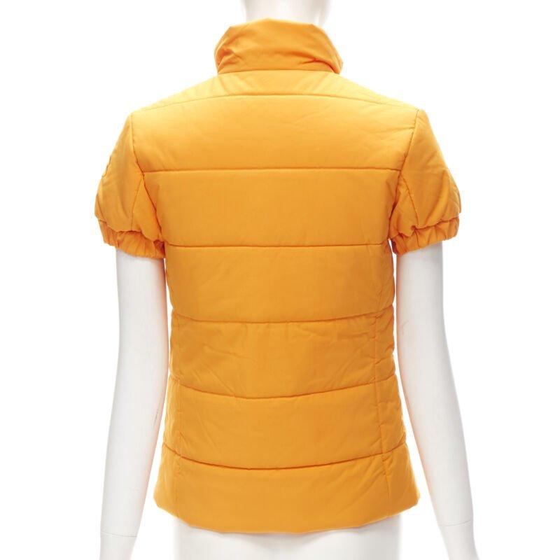 Y3 YOHJI YAMAMOTO ADIDAS orange padded puffer top XS For Sale 1