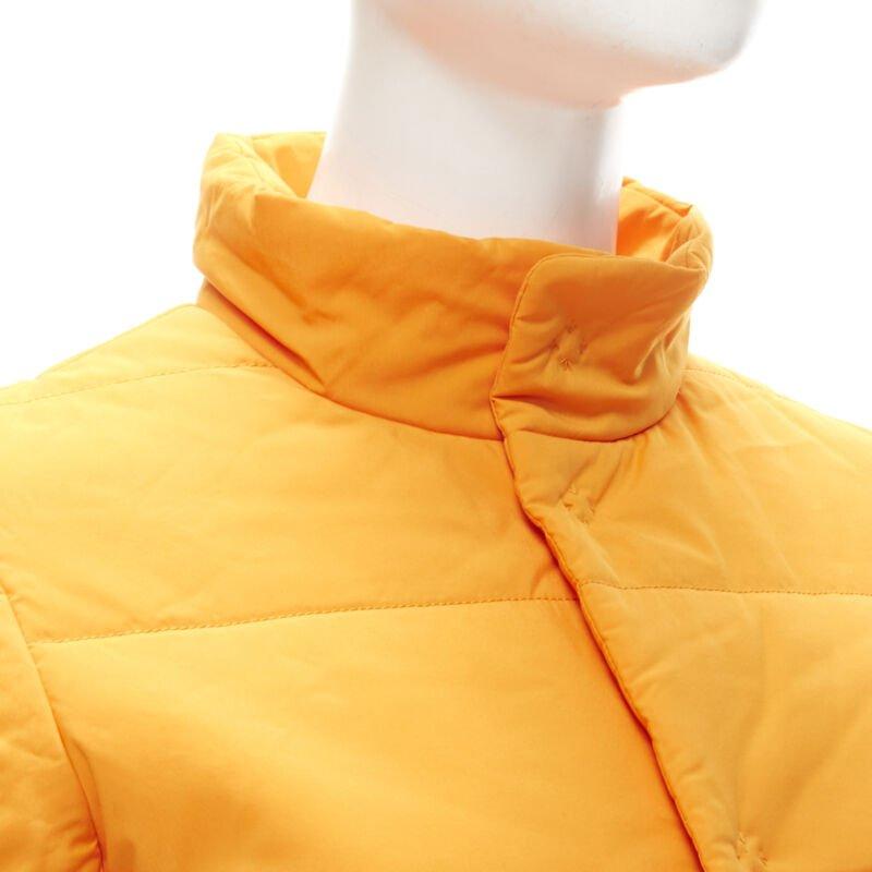 Y3 YOHJI YAMAMOTO ADIDAS orange padded puffer top XS For Sale 3