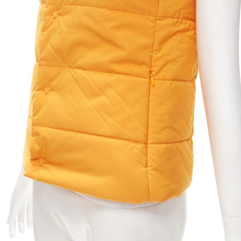 Y3 YOHJI YAMAMOTO ADIDAS orange padded puffer top XS For Sale 4
