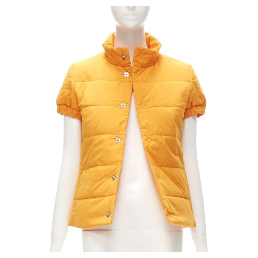 Y3 YOHJI YAMAMOTO ADIDAS orange padded puffer top XS For Sale