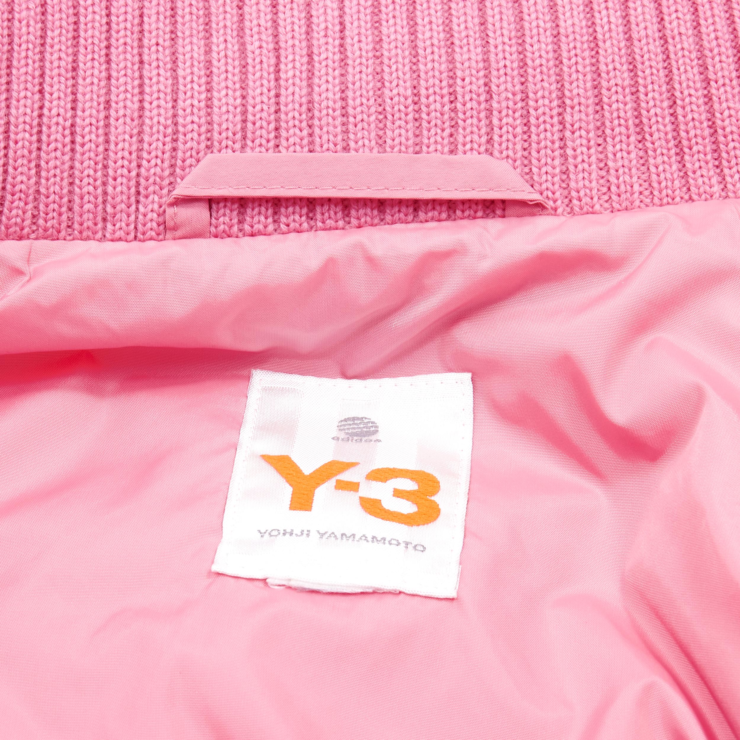 Y3 YOHJI YAMAMOTO ADIDAS pink padded puffer vest jacket XS 3