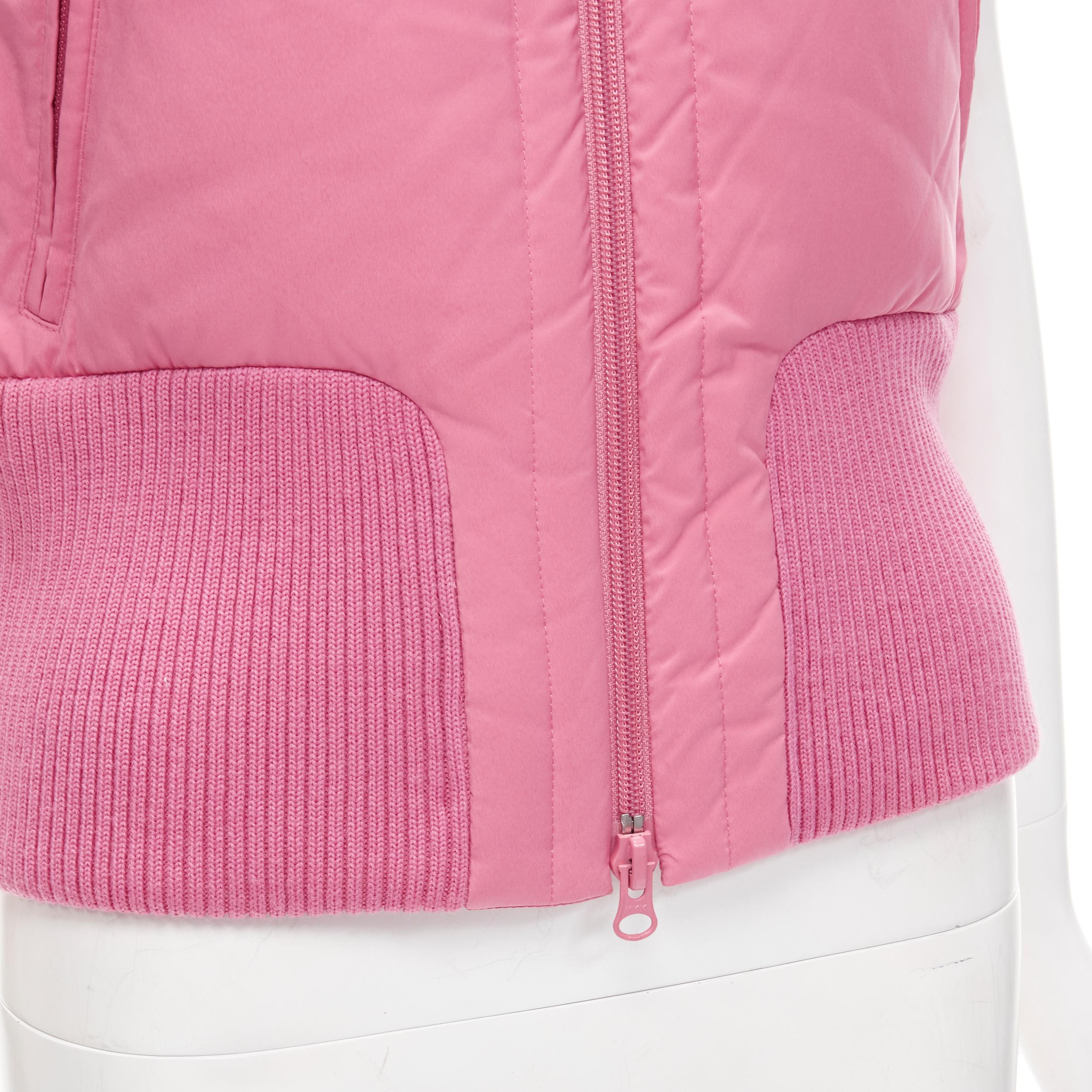 Y3 YOHJI YAMAMOTO ADIDAS pink padded puffer vest jacket XS 2