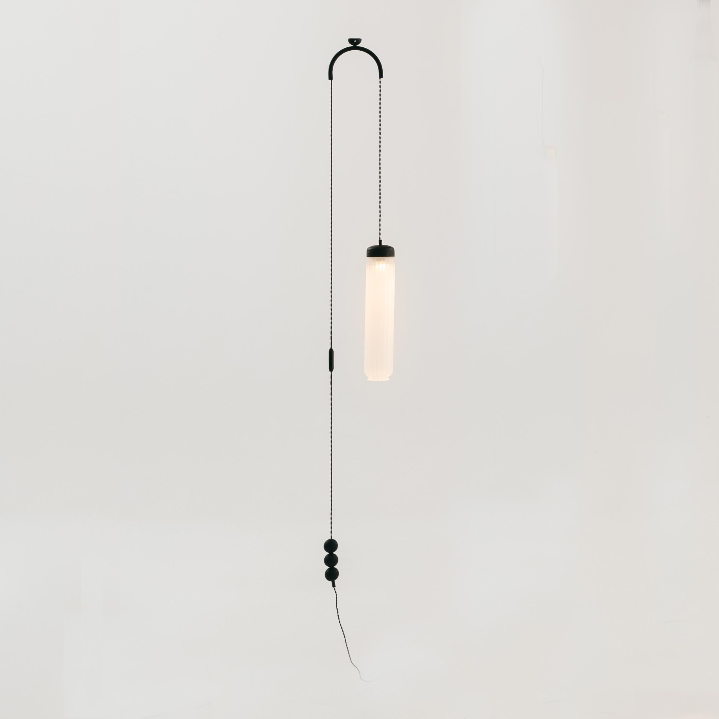Y30 Semi Matt Black Ceiling To Floor Lamp by Clara Viladecans
Dimensions: Ø 10 x H 50 cm.
Materials: Brass and glass.

Available in different finishes. All our lamps can be wired according to each country. If sold to the USA it will be wired for the