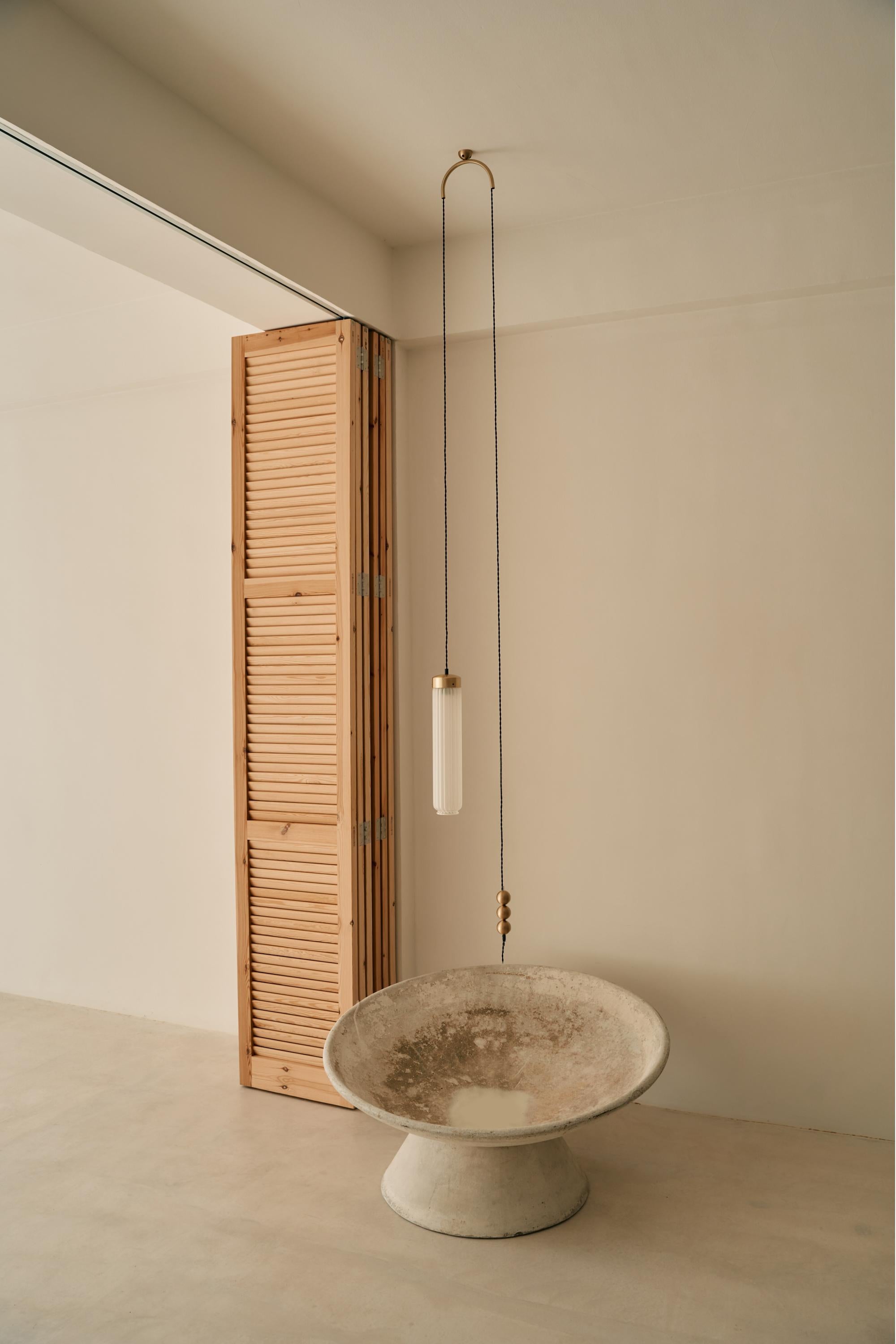 Post-Modern Y30 Semi Matt Black Ceiling To Floor Lamp by Clara Viladecans For Sale