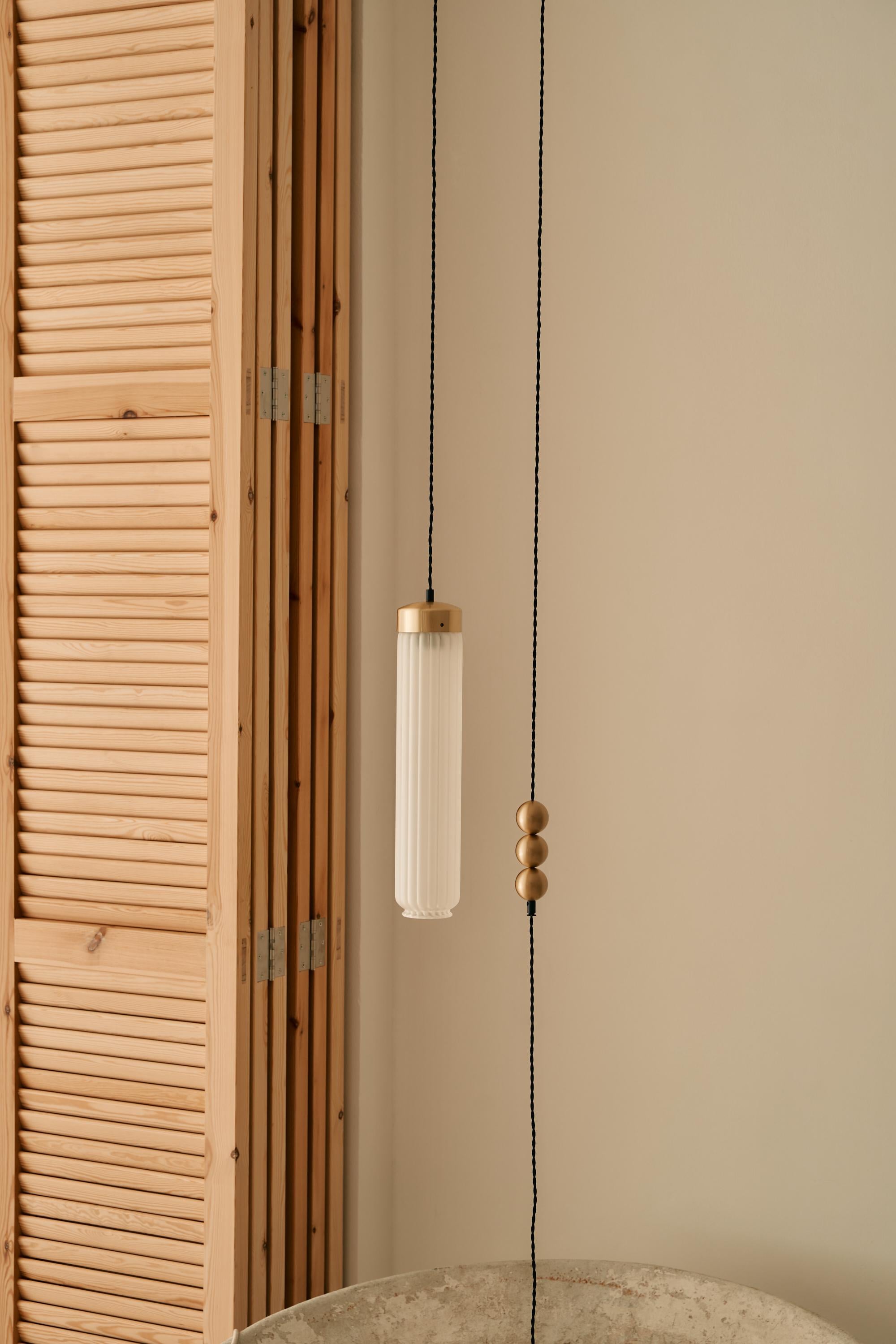 Italian Y30 Semi Matt Black Ceiling To Floor Lamp by Clara Viladecans For Sale